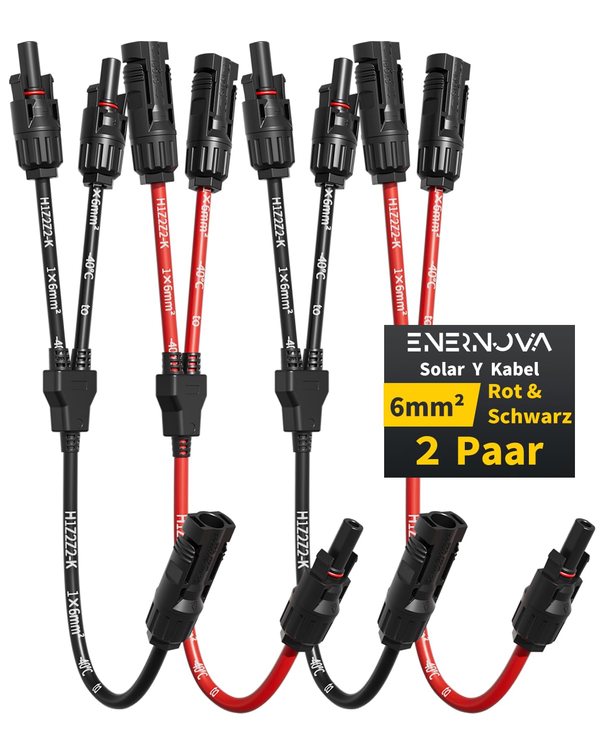 Solarkabel Y sadalītājs 6mm² ar pašbloķējošiem savienotājiem PV sistēmām
