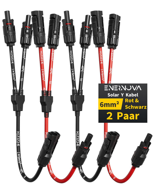 Solarkabel Y sadalītājs 6mm² ar pašbloķējošiem savienotājiem PV sistēmām