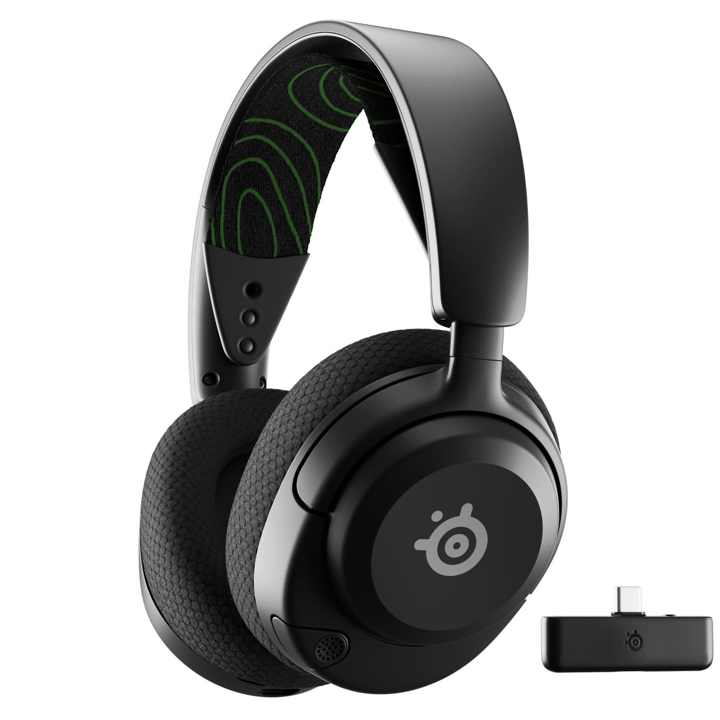 Xbox bezvadu spēļu austiņas SteelSeries Arctis Nova 5X, Xbox, PS, PC un tālrunim, magnētiskie neodīma skaļruņi, 100+ audio iestatījumi, 60 H akumulatora darbība, 2,4 GHz / BT, ClearCast Gen2.X mikrofons