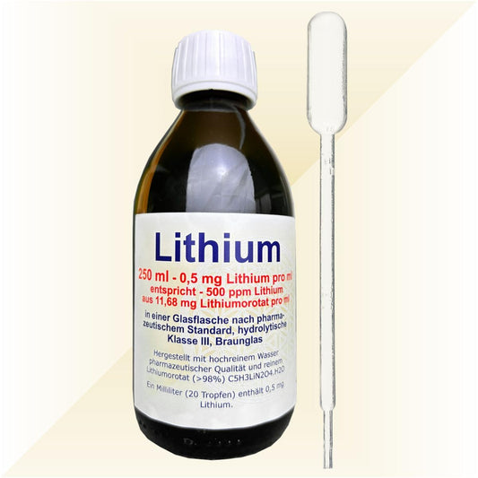 Litija orotāta šķīdums akvārijam Ittermann 500 ppm 250 ml ar 1 ml dozēšanas pipeti
