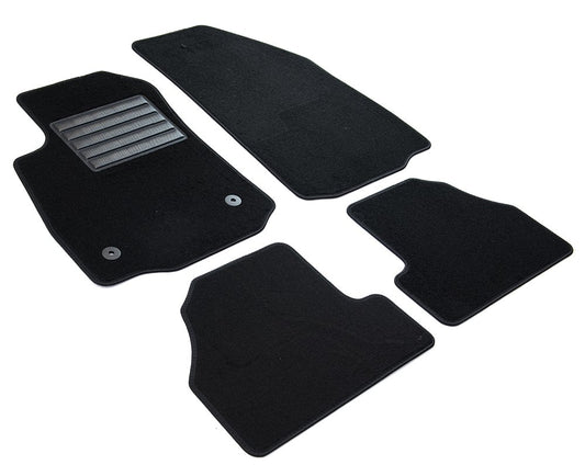 Komplektā gumijas paklāji, kas saderīgi ar Seat Leon IV HB 5 durvju un ST Sportstourer 2020- (T profils 4 daļās + montāžas klipi), melns