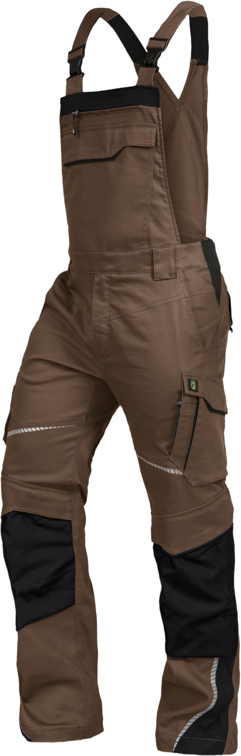 Leibwächter kombinezons Flex-Line, unisex darba apģērbs, vienkrāsains, lazdu riekstu/melns, 54. izmērs
