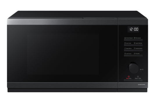 Samsung MS23DG4504AGE1 Solo mikroviļņu krāsns bez grila, 23 l, 800 W, mājas deserts, ātra atkausēšana, veselīga gatavošana, siltuma saglabāšanas funkcija, melns nerūsējošais tērauds