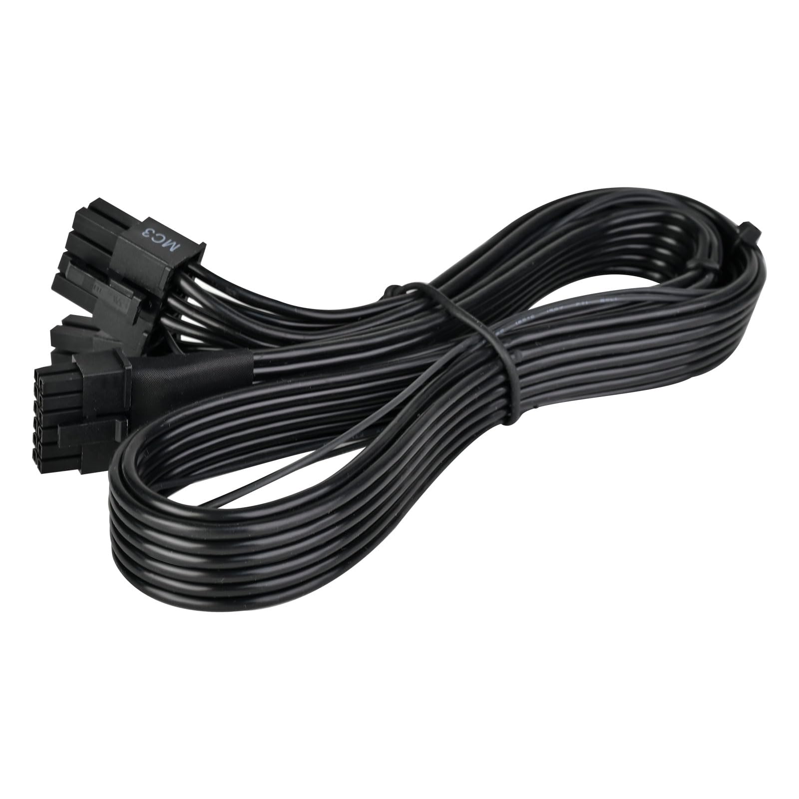 SilverStone Technology PP15-EPS - 2 x EPS-8-Pin to 12+4-Pin GPU cable, 12V, PCIe Gen5 compatible, high-performance power solution.