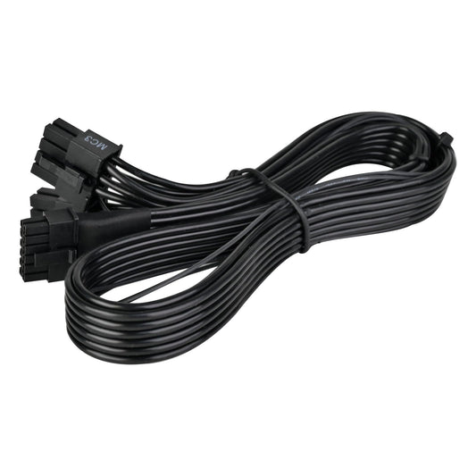 SilverStone Technology PP15-EPS - 2 x EPS-8-Pin to 12+4-Pin GPU cable, 12V, PCIe Gen5 compatible, high-performance power solution.