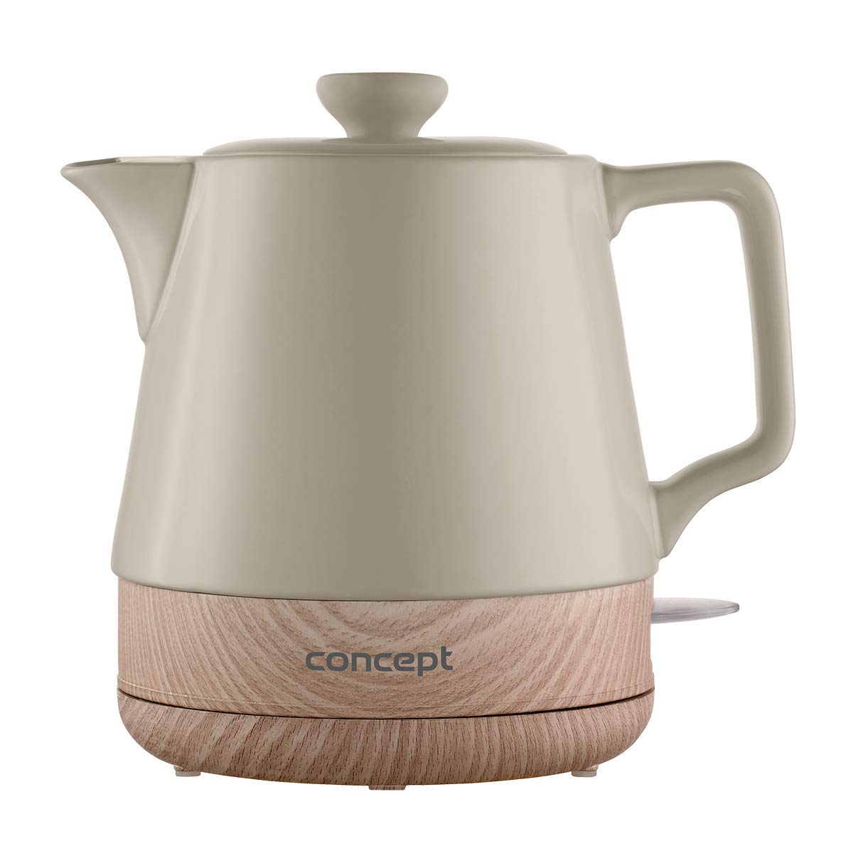 KONCEPTS Keramikas tējkanna RK0061 - 1L, kafijas brūna, eleganta dizaina, izturīga keramikas konstrukcija