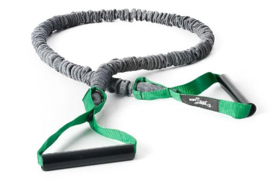 Premium Body Tube Expander DITTMANN fitness lente ar neilona apvalku, zaļa, vidēja