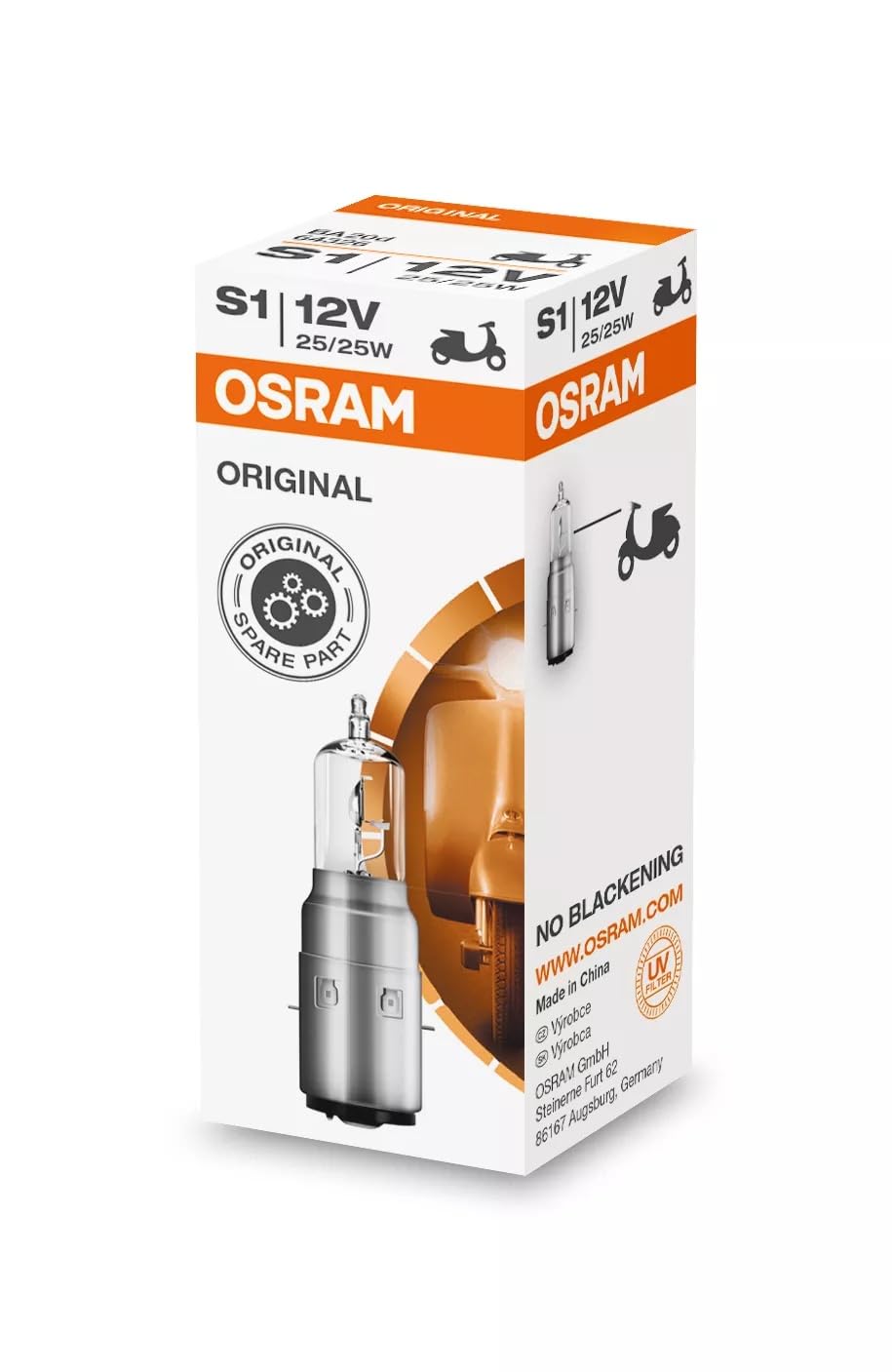 OSRAM S1 Spuldze Tālās gaismas 25/25W Halogēna spuldze 64326