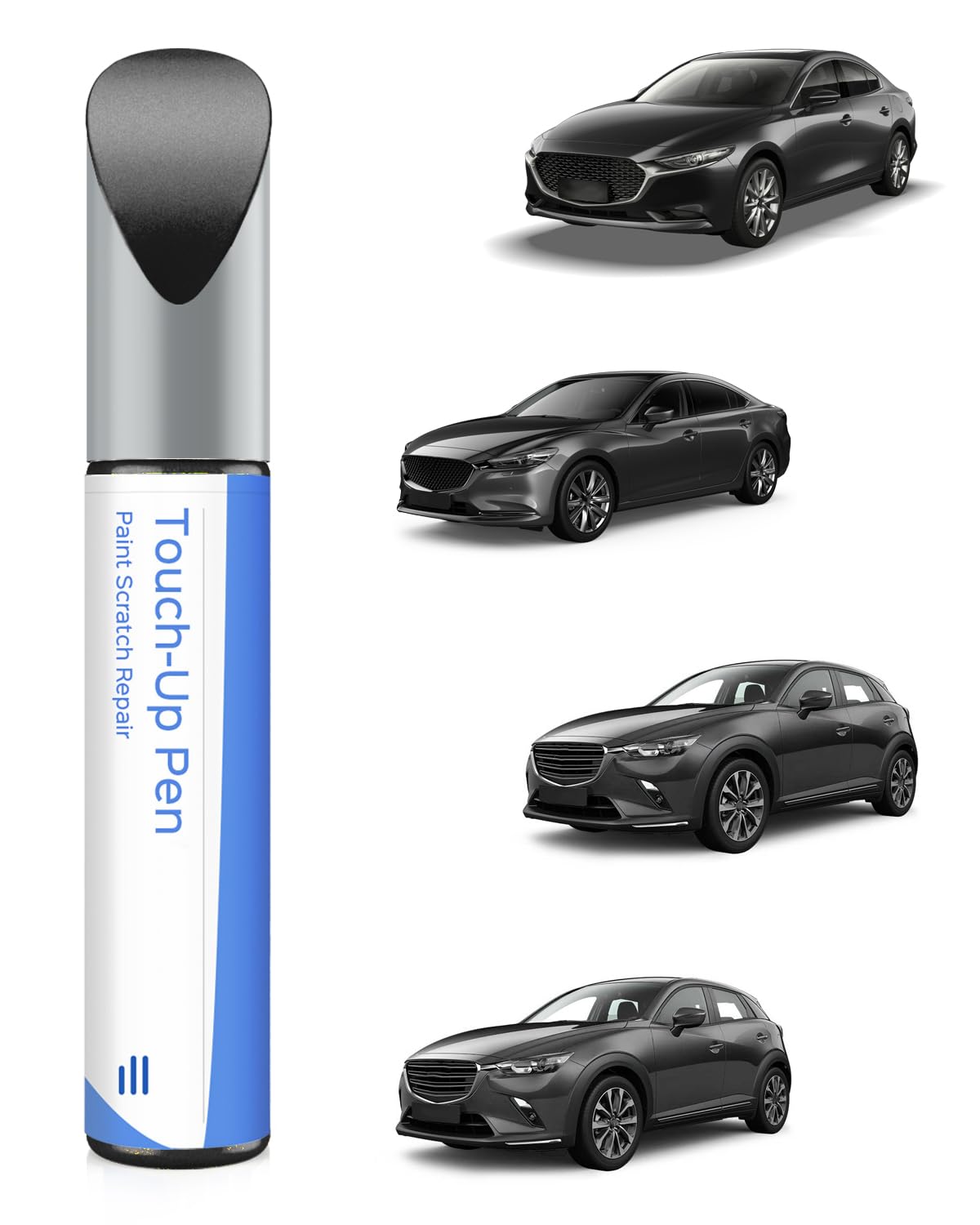 Krāsu korekcijas zīmulis 46G Machine Gray Metallic Mazda, precīza atbilstība skrāpējumiem un šķembām