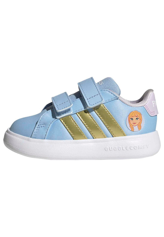 Bērnu apavi Adidas Disney Frozen Grand Court 3.0, Unisex, Glow Blue/Gold met./Ice Lavender, 24 EU