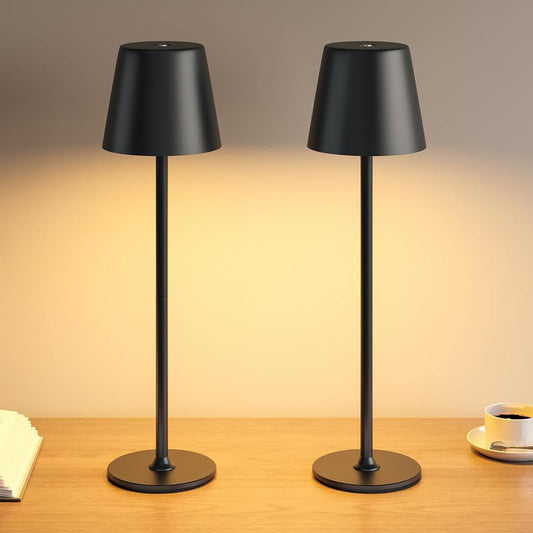 UPXNBOR LED galda lampa bezvadu 2 gab., metāla galda lampa āra un iekštelpām
