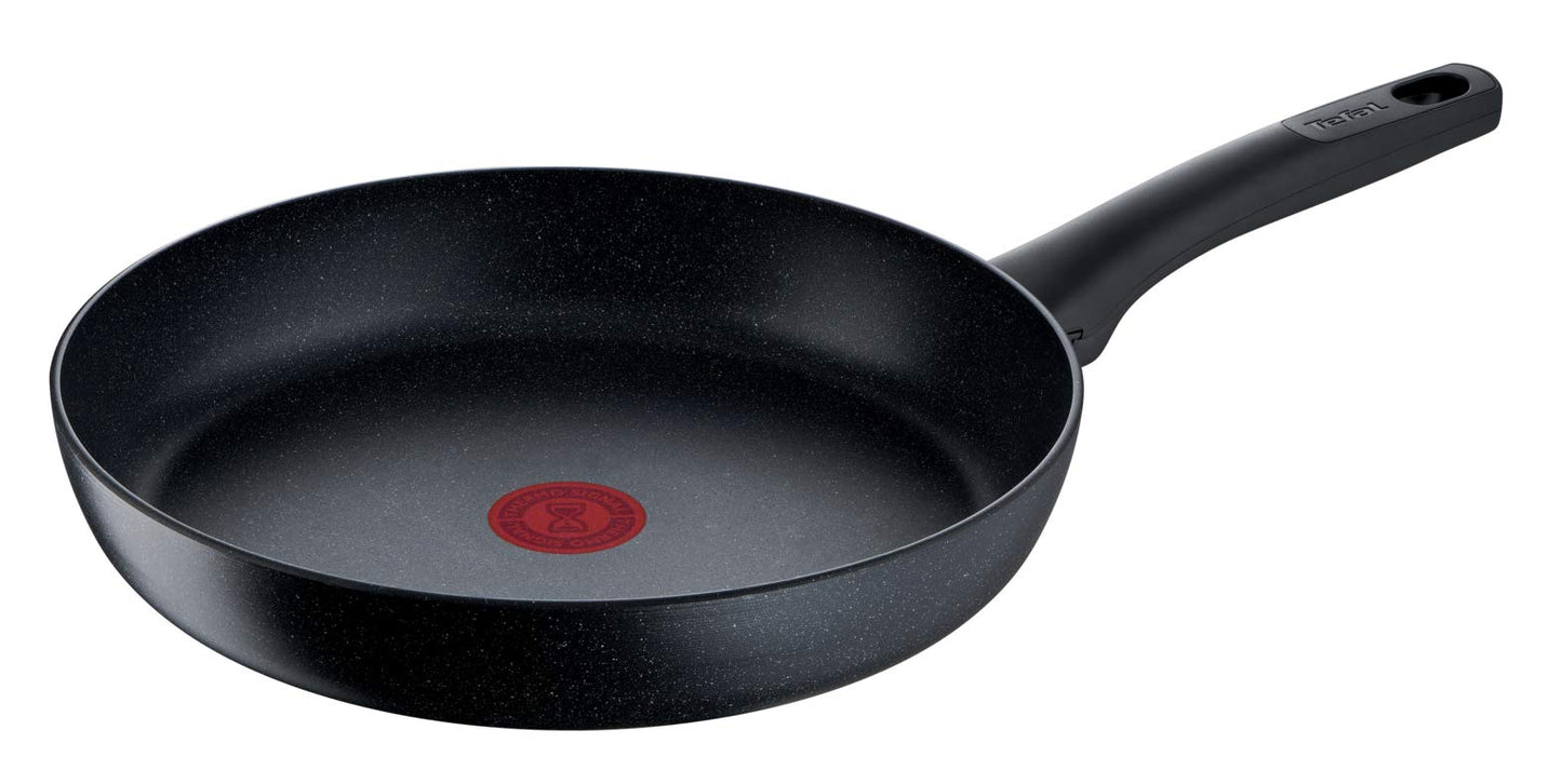 Tefal G2810672 panna BLACK STONE - 28 cm, minerālu pārklājums+, bez PFOA, Thermo Signal, piemērota visām plītīm, alumīnijs.