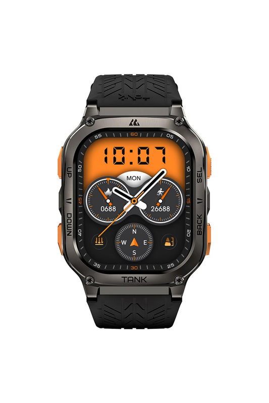 KOSPET Tank M3 Ultra - 5.0 cm AMOLED display, sleek black design, fitness tracking features