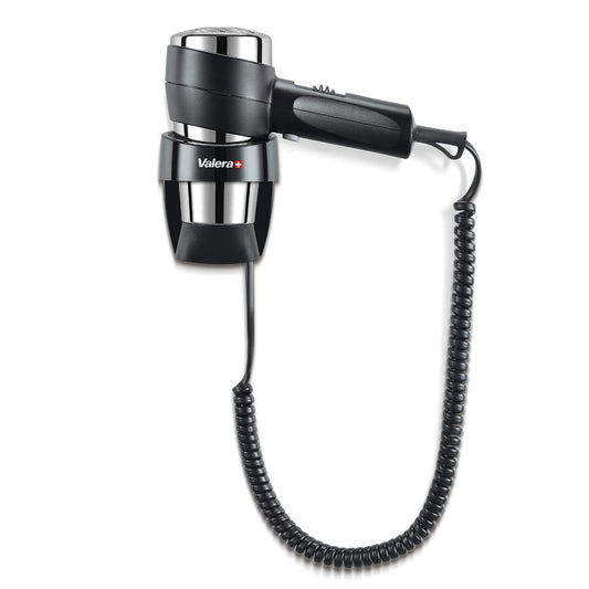 Valera Action Super Plus 1200 matu fēns ar sienas turētāju, 1200 vati, krāsa melna/hroms