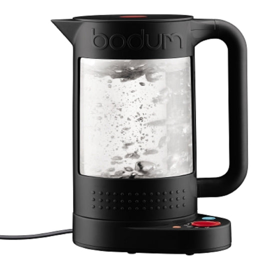 Bodum Bistro Electric Kettle - Double-walled, temperature control, plastic, 19.5 x 23 x 26.5 cm, black