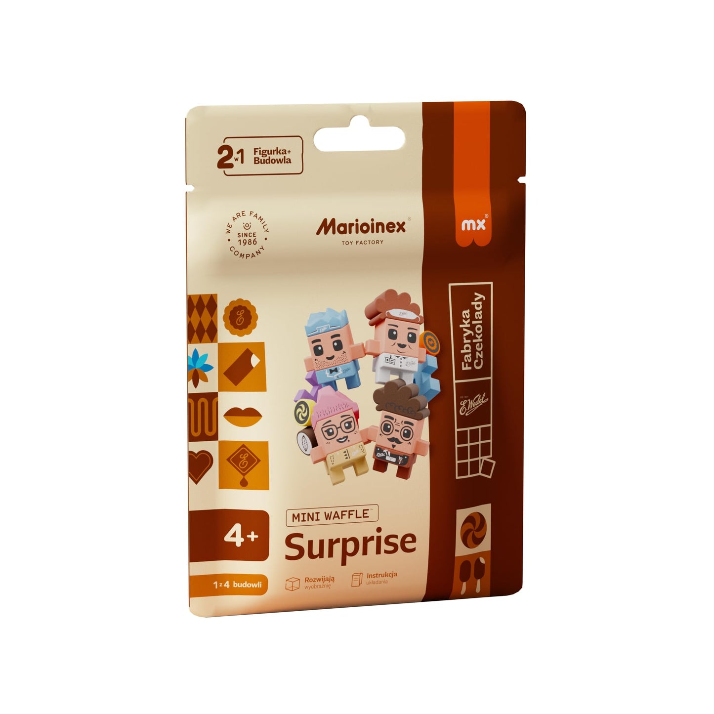 Marioinex Mini Vafele - Colorful toy factory with interactive waffle-making features for creative play.