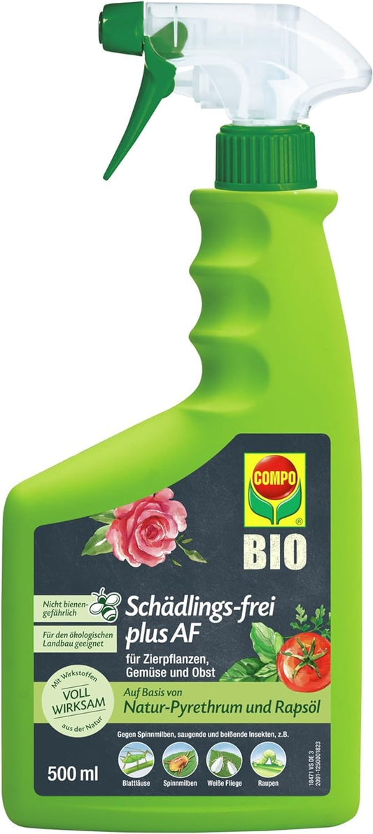 COMPO Schädlings-frei plus AF insekticīds aerosols pret laputīm, bruņutīm, miltu utīm un buksus tinēju 500 ml