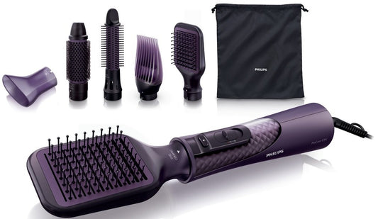 Philips HP8656/00 Pro Care Collection Airstyler ar Thermo Protect funkciju / 5 uzgaļi / EHD / lāpstiņu suka / 1000 vati / violets