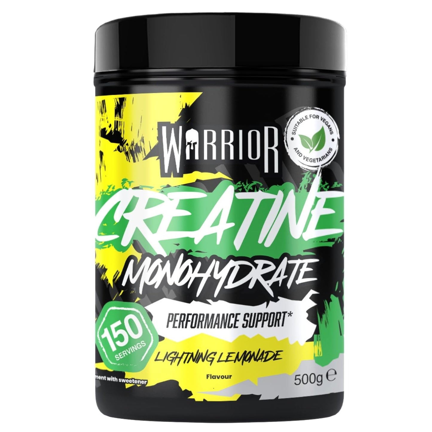 Kreatīns monohidrāts Warrior pulveris 500 g, vegāns - limonādes garša