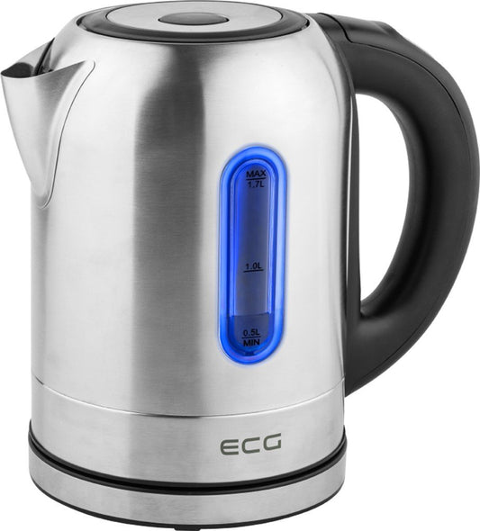 ECG RK 1785 Colore - 1.7L stainless steel kettle with 5 color backlight options