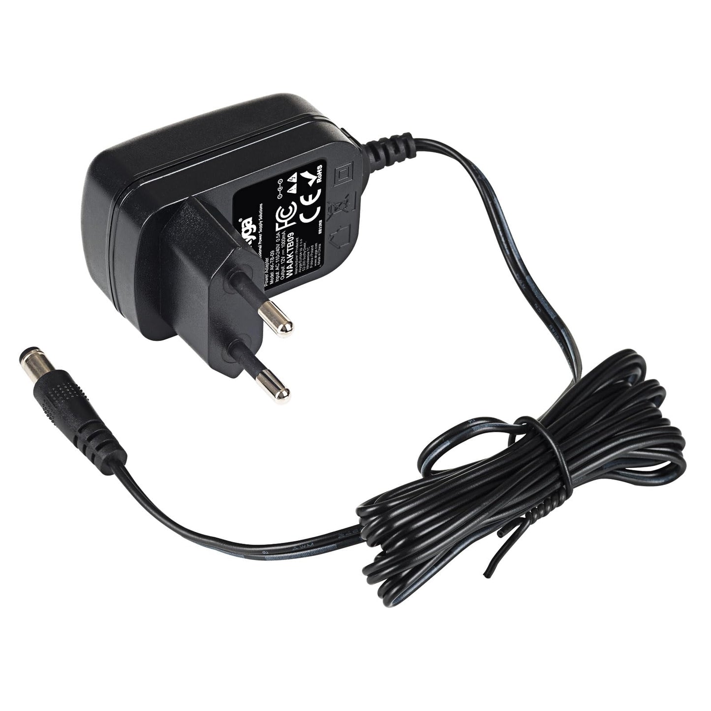 AKYGA universālais barošanas bloks AK-TB-09 - 12V 0.5A, 6W, 5.5 x 2.1 mm, 1.4m kabeļa garums