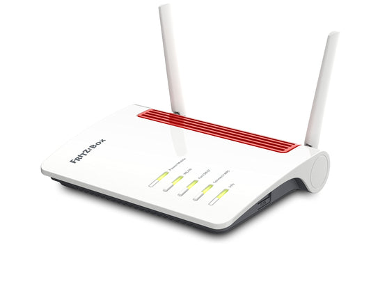 FRITZ!Box 6850 5G (Mobilā interneta ātrums līdz 1.300 MBit/s, WLAN AC+N līdz 866 MBit/s (5 GHz) un 400 MBit/s (2,4 GHz), 4 x Gigabit-LAN, DECT bāze, USB 3.0, piemērots Vācijai)