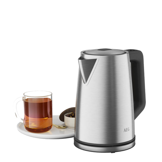 AEG ūdens vārītājs K5-1-6ST Deli - 2400W, 5 temperatūras līmeņi, 1,7L, automātiskā drošības izslēgšana, nerūsējošais tērauds