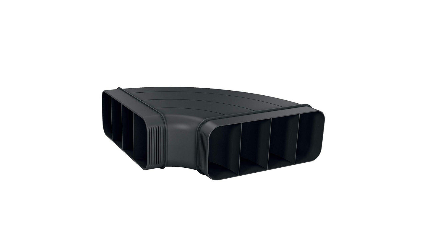 Bosch HEZ9VDSB1 piederums plītīm ar izplūdes ventilāciju, 90° horizontāls plakans kanāla locījums, melns