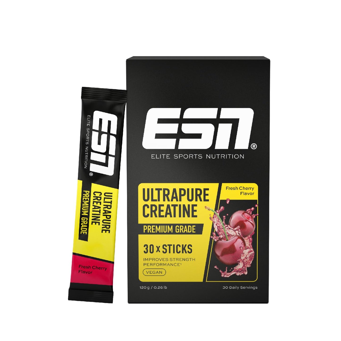 Kreatīns monohidrāts ESN Ultrapure Sticki, 30 sticki, 30 porcijas
