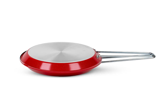 Zanetti Adriatica 26 cm non-stick frying pan - red, made in Italy, ideal for easy cooking and cleaning.