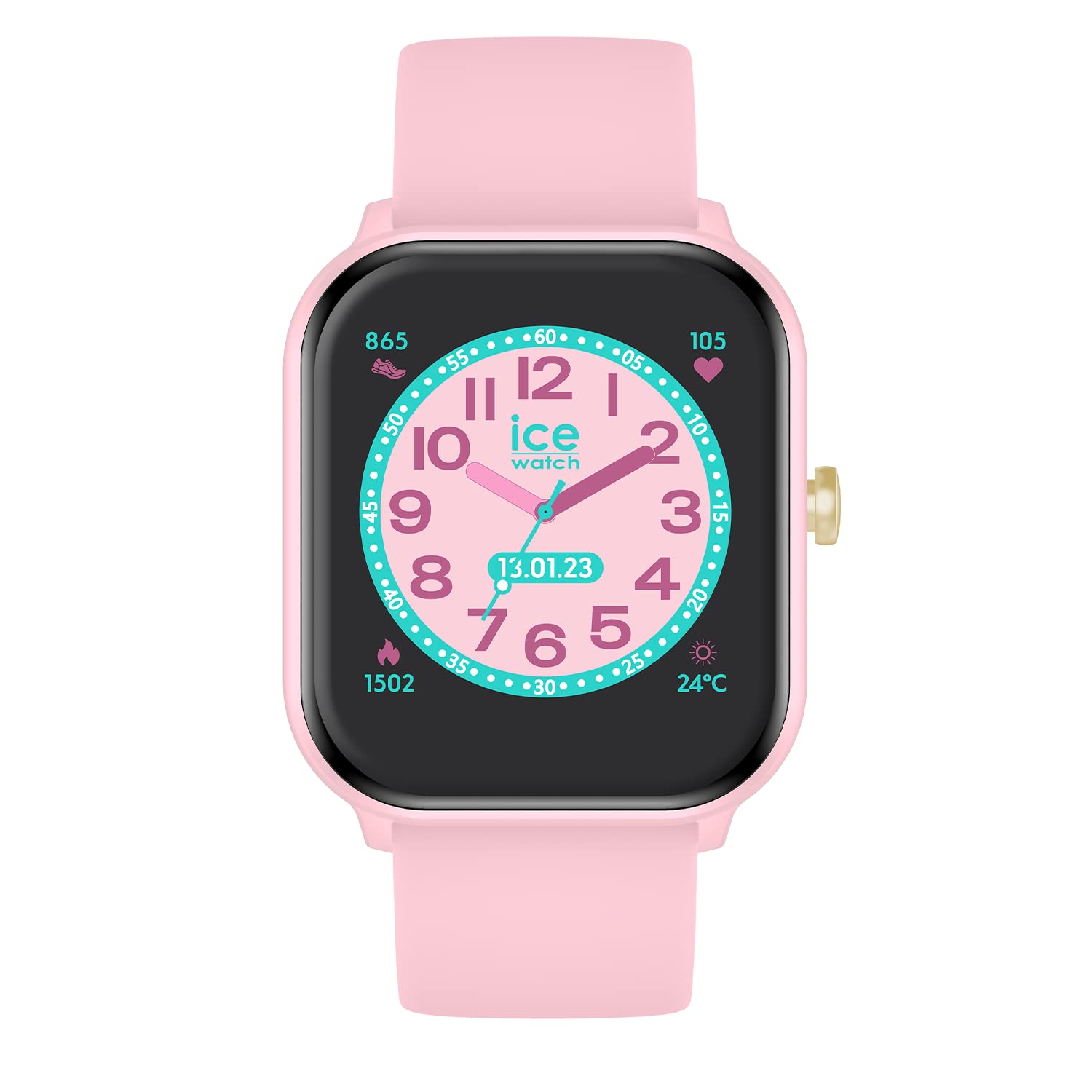 ICE-WATCH IW021873 - Ice-Smart Junior Pink - vibrant pink design, durable silicone strap, water-resistant, kids' watch