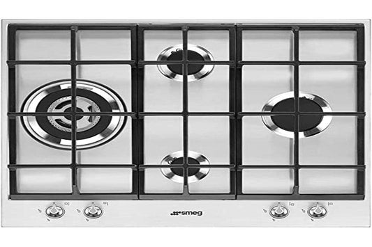 SMEG; gāzes plīts (PX164L), nerūsējošais tērauds