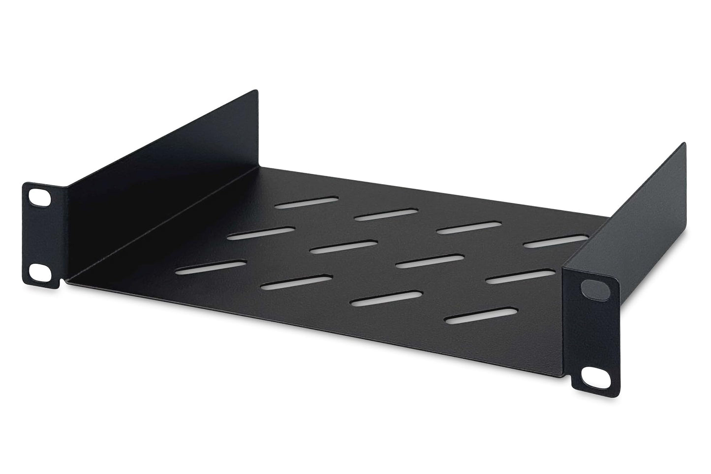 DIGITUS iekārtu plaukts 1HE 10-zoll 254 mm tīkla skapim 150 mm dziļš perforēts tērauds melns