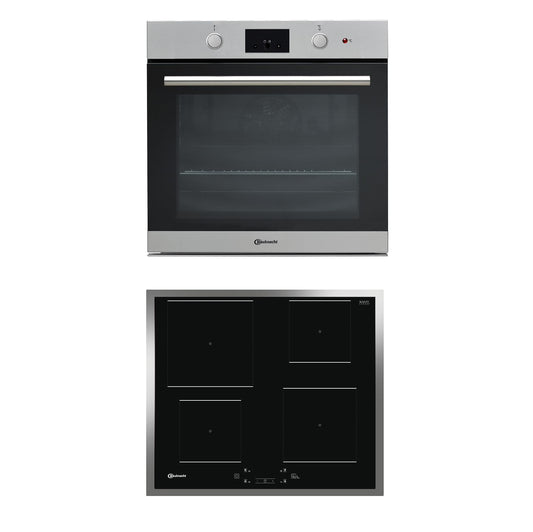Bauknecht BAKO 466 IND/Iebūvēts cepeškrāsns un plīts kombinācija/Cepeškrāsns (60 cm)/EEK A/Indukcijas plīts (60 cm)/XXL cepšanas telpa/Multi 5/ClassicCook elektroniskā pulksteņa/Plīts-MyMenu/Tiešā piekļuve Touch Control