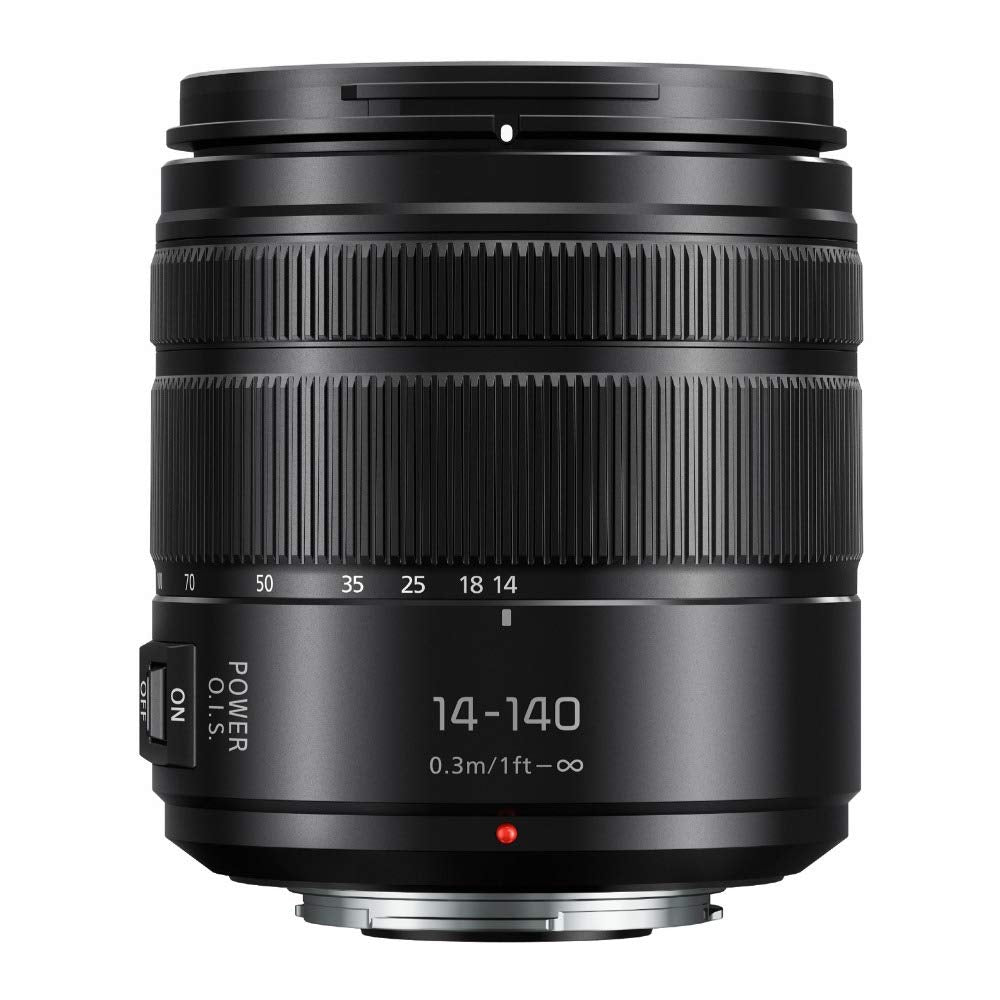 Panasonic Lumix G Vario 14-140 mm teleobjektīvs ar F3.5-5.6 II ASPH, bezspoguļu Micro Four Thirds stiprinājums un Power O.I.S. H-FSA14140 (uzlabots ASV melns)