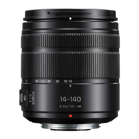 Panasonic Lumix G Vario 14-140 mm teleobjektīvs ar F3.5-5.6 II ASPH, bezspoguļu Micro Four Thirds stiprinājums un Power O.I.S. H-FSA14140 (uzlabots ASV melns)