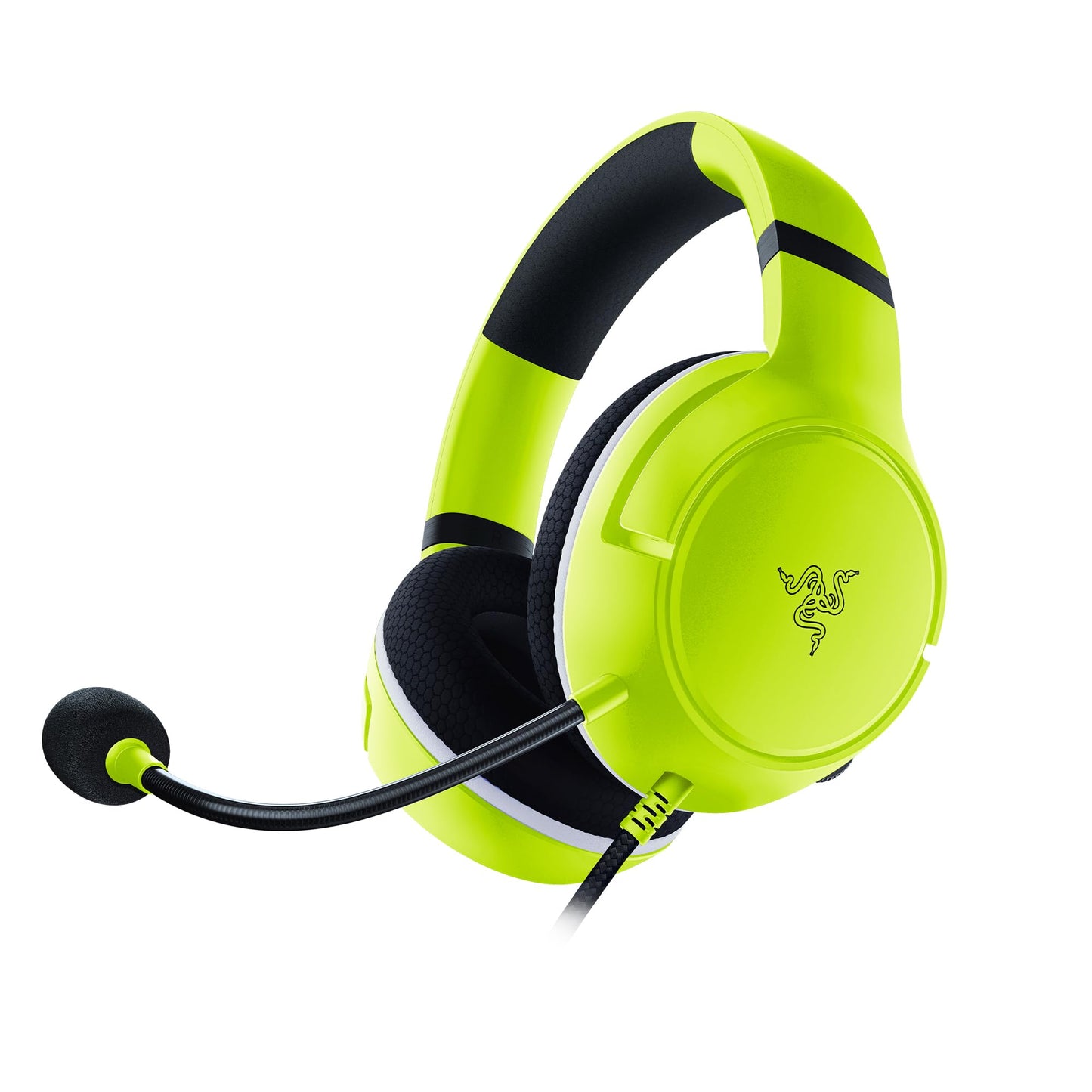Razer Kaira X vadu spēļu austiņas Xbox Series X|S, Triforce 50-mm draiveri, HyperClear kardioīds mikrofons, iebūvētas vadības ierīces, saderība ar vairākām platformām, zaļas