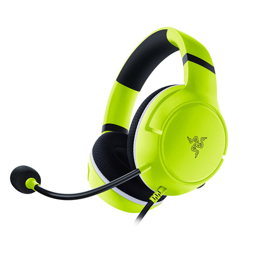 Razer Kaira X vadu spēļu austiņas Xbox Series X|S, Triforce 50-mm draiveri, HyperClear kardioīds mikrofons, iebūvētas vadības ierīces, saderība ar vairākām platformām, zaļas