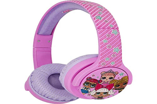 OTL Technologies LOL Glitterati Club JUNIOR BT austiņas - polsterēta stīpa, regulējams izmērs, Bluetooth, skaļuma ierobežojums 85 dB