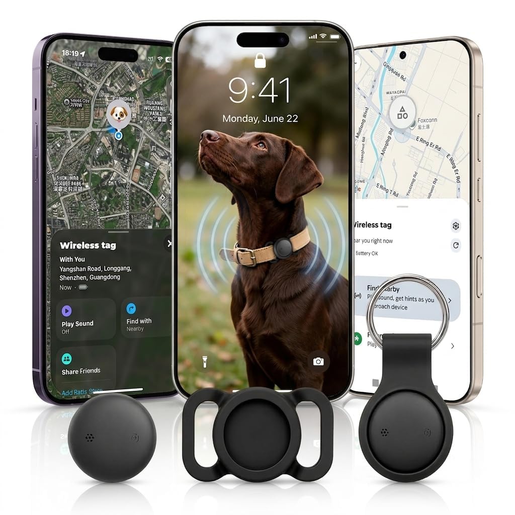 Suņu un kaķu trakeris(iOS/Android) - SmartTag trakeris bez abonementa ar aizsargvāciņu