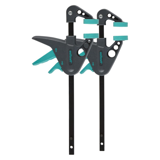 wolfcraft 2x mini vienrokas skava - fiksācijas skava nostiprināšanai un rokdarbiem