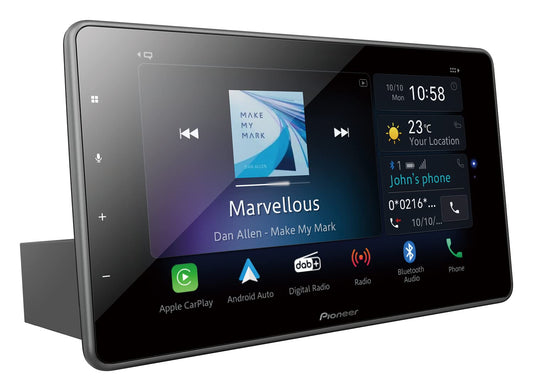 Pioneer SPH-EVO950DAB-UNI2 – 2DIN universālais mediju uztvērējs, Bluetooth, kapacitatīvs 9" skārienpanelis, ar Wi-Fi, Apple CarPlay, Android Auto un DAB+