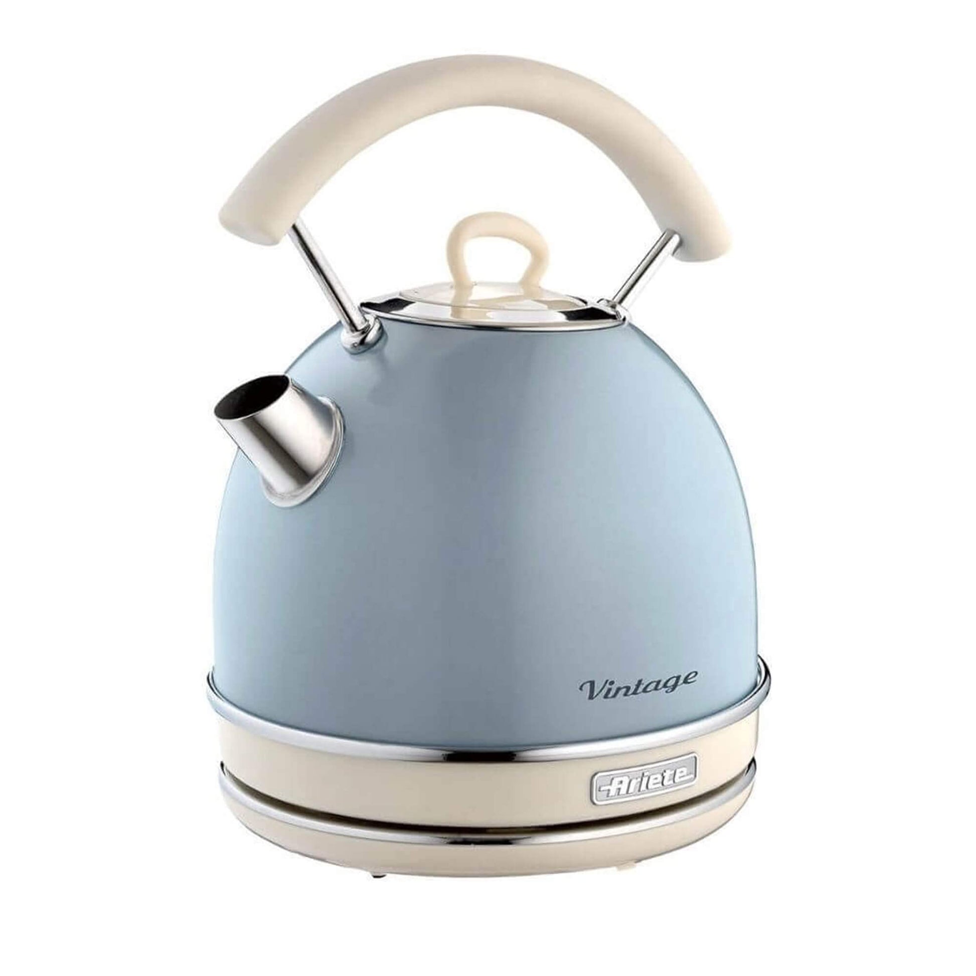 Ariete Vintage ūdens vārītājs 2877 - retro dizains, 1,7 L, bezvadu 360° pamatne, automātiska izslēgšanās, ergonomisks rokturis.