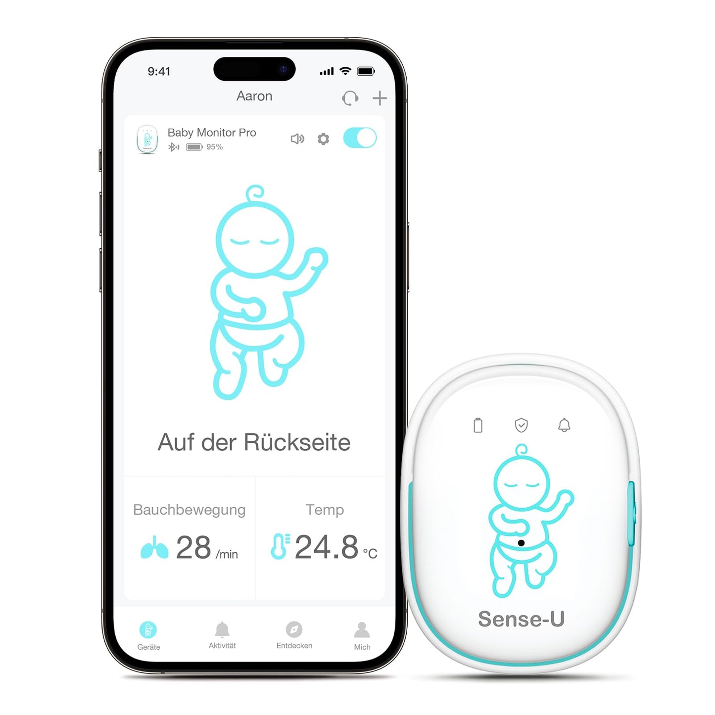 Video aukle Dr.Care LumiView Plus ar 2K WLAN, 2 kamerām, 5,5 collu ekrānu, lietotni un privātuma režīmu