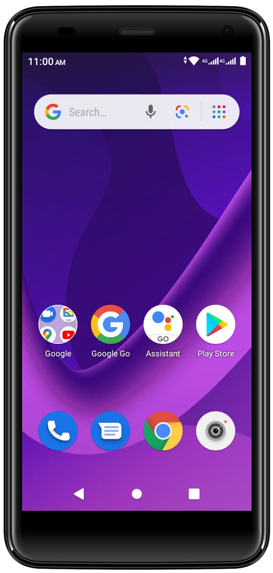 Logicom Swipe Black - 4G unlocked smartphone, 5-inch display, 16 GB storage, Android operating system, sleek black design.