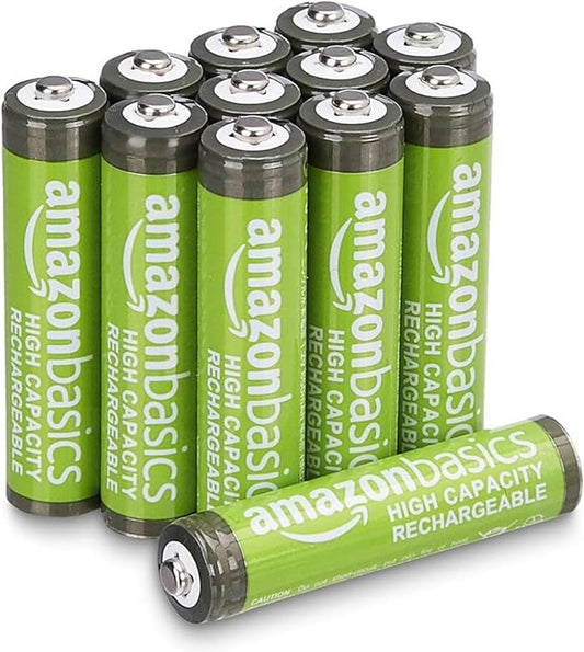 Uzlādējamas AAA NiMH baterijas, 12 gab., augsta ietilpība, 850 mAh, 1,2 V, līdz 500 uzlādes reizēm, iepriekš uzlādētas