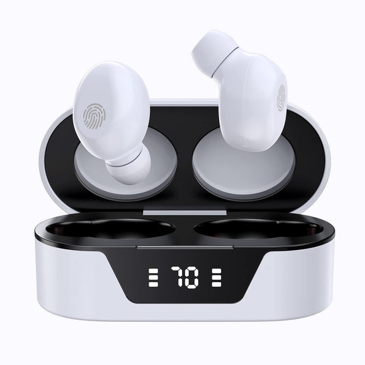 VIIMI bezvadu austiņas - Bluetooth 5.3, trokšņu slāpēšana, ūdensizturīgas, 40 stundu atskaņošana, skārienvadība.