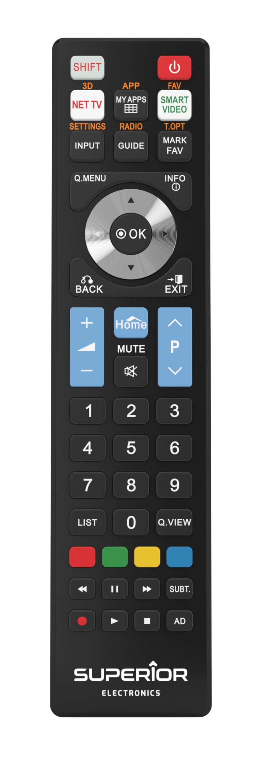 Augstākās klases LG rezerves daļa - Universāla rezerves tālvadības pults, saderīga ar visiem LG zīmola televizoriem un SMART TV - uzreiz gatava lietošanai, nav nepieciešama programmēšana - SUPTRB007