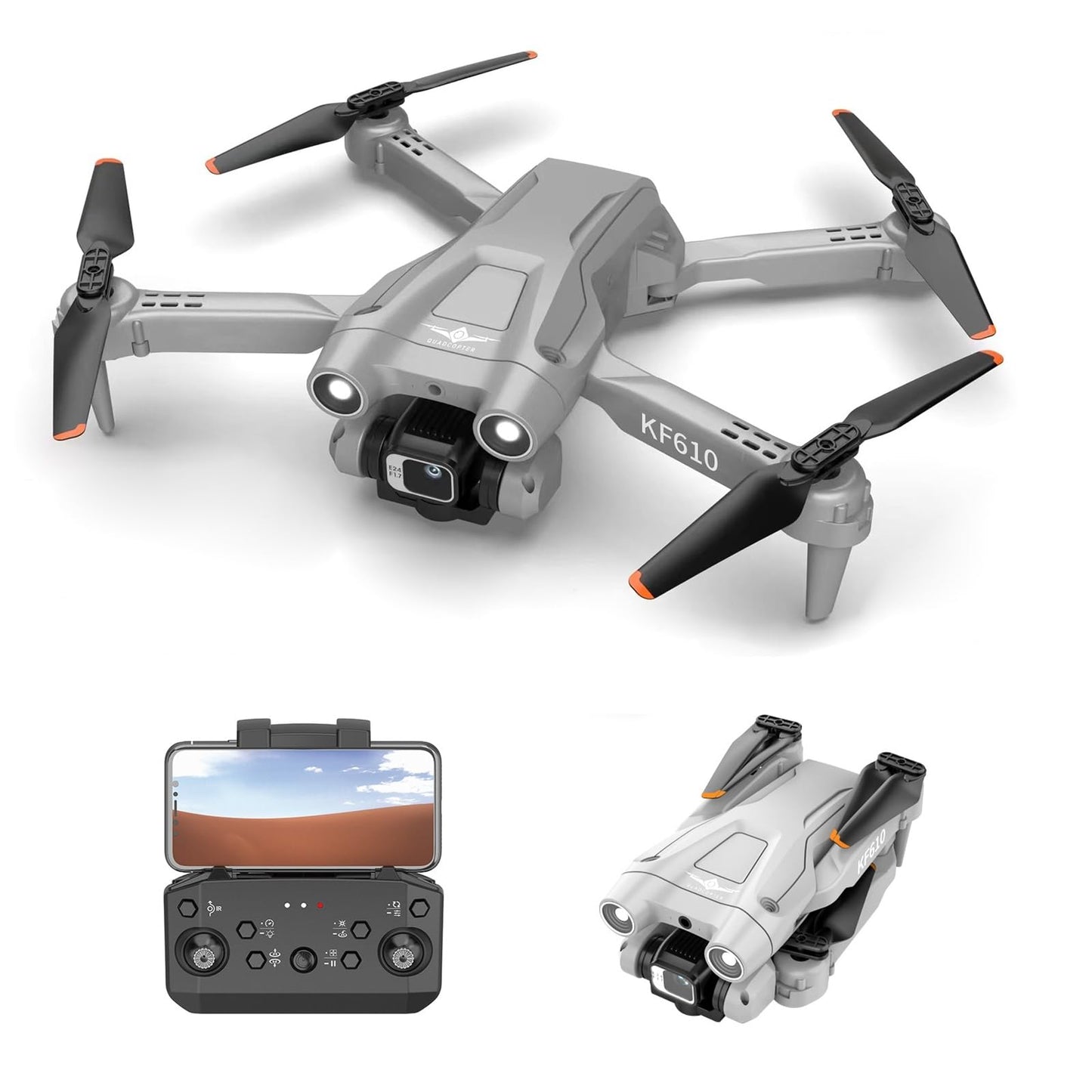 LUXWALLET Sky X Dodge – 22 km/h – Infrasarkano staru šķēršļu izvairīšanās – Mini drons – 2X kamera drons WiFi – Sākuma līmeņa kvadracikls