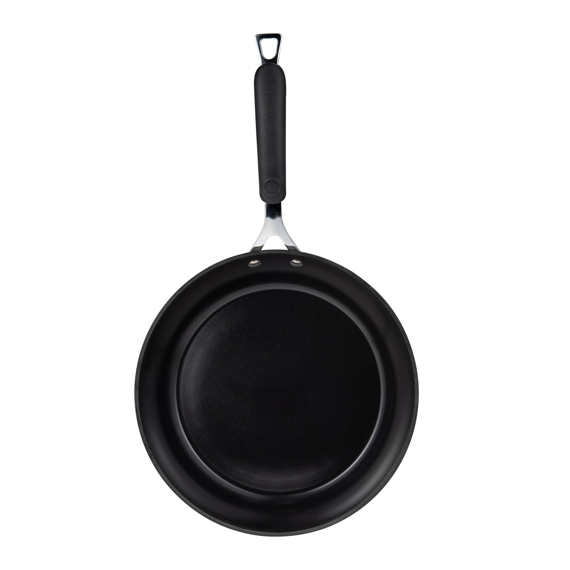 BERGNER E Xcalibur - 28 cm frying pan, forged aluminum, ceramic coating, gray exterior, induction base, silicone-wrapped handle.
